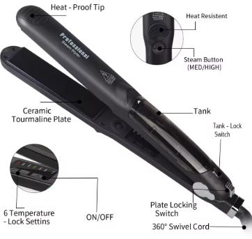 professional steam hair straightener